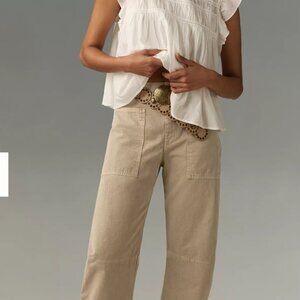 Velvet by Graham & Spencer Beige Ankle Pants